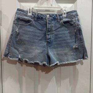 NWOT Vanilla Star Blue Distressed Jean Shorts size 11